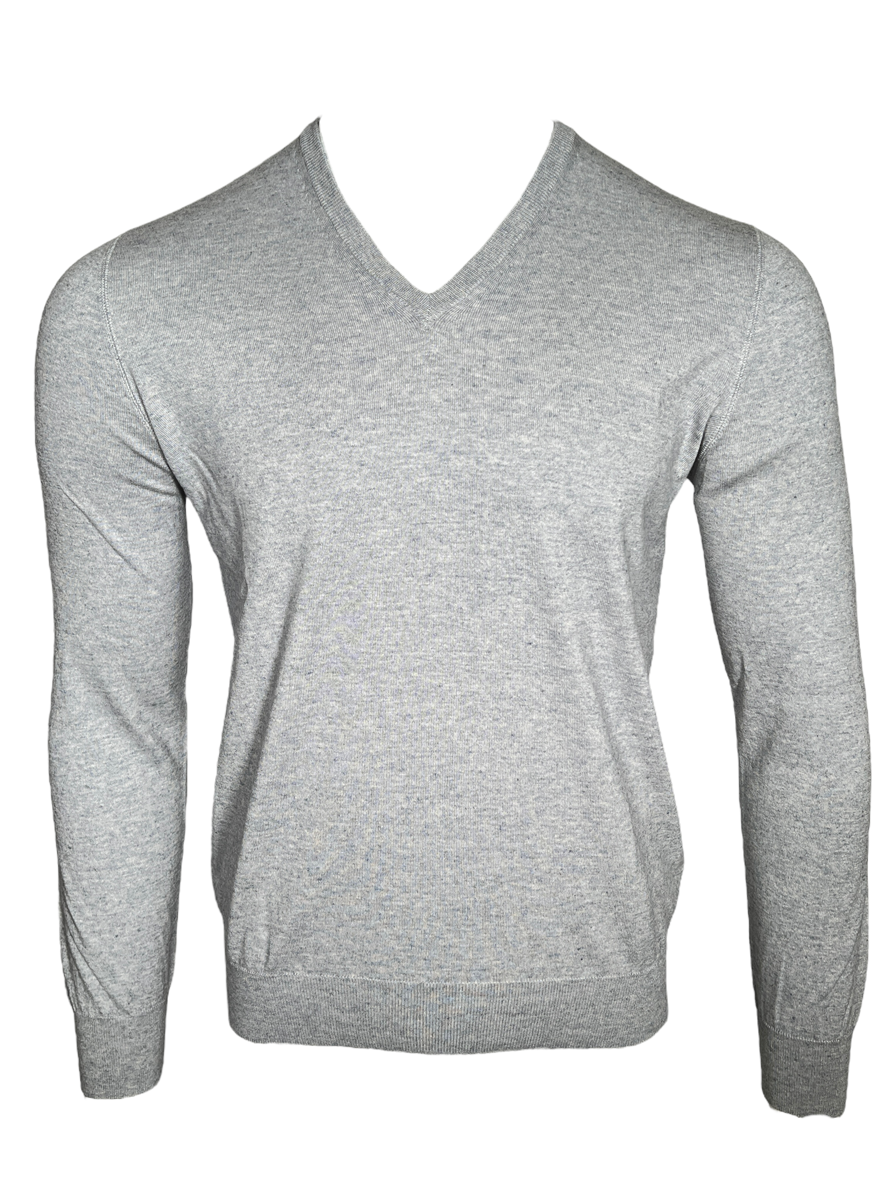 V Neck Sweater Mens Grey Cashmere Sweater BUTTON DOWN