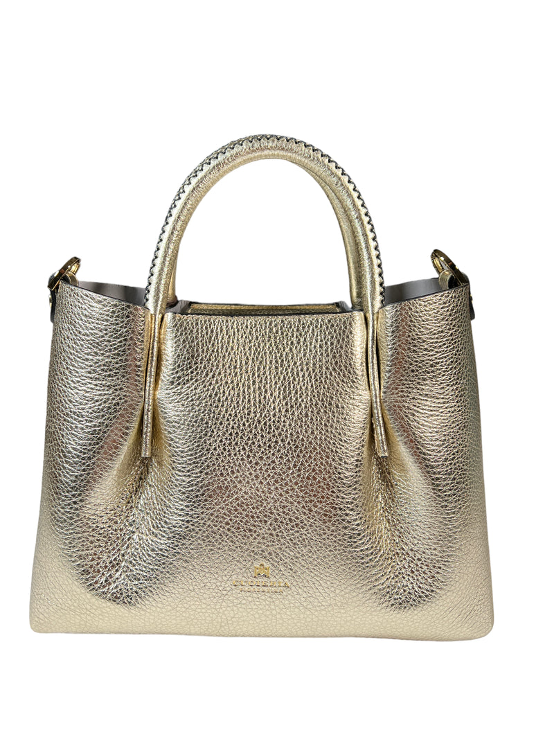 CUOIERIA FIORENTINA CANDY SMALL TOTE - METALLIC GOLD