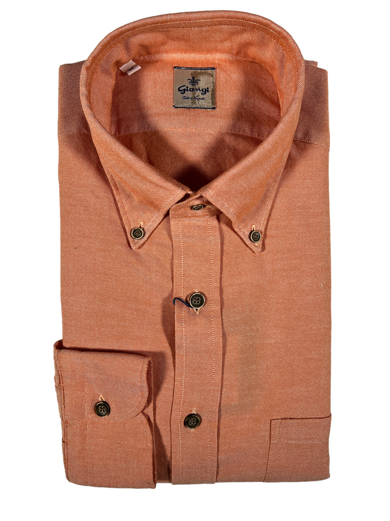 GIANGI NAPOLI MEN'S SHIRT - SOLID LIGHT ORANGE