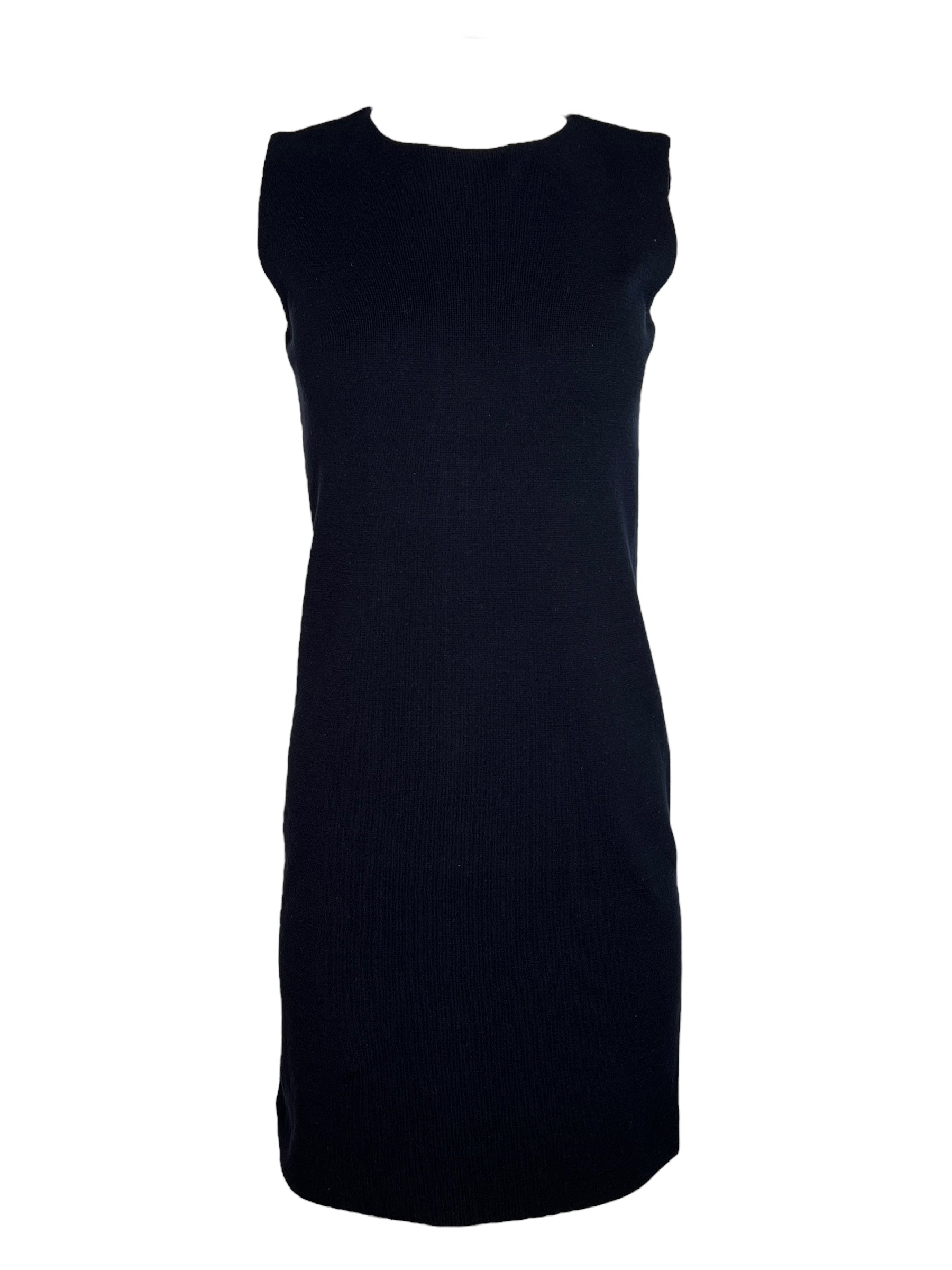 AMINA RUBINACCI SOLID DRESS - NAVY