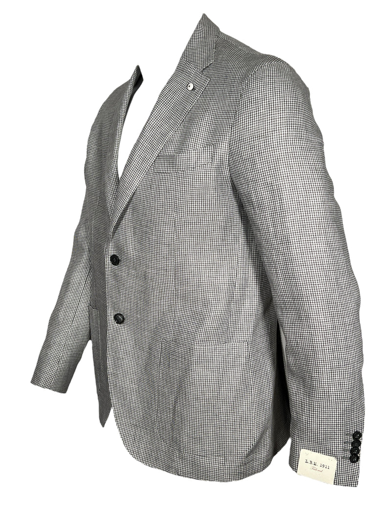 L.B.M. 1911 MINI HOUNDSTOOTH SPORT COAT - GREY