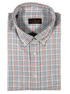 BUTTON DOWN MEN'S SHIRT - RED & BLUE COUNTRY CHECK