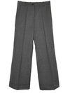 ROSSO 35 WOOL WIDE BOTTOM TWILL PANT - GREY