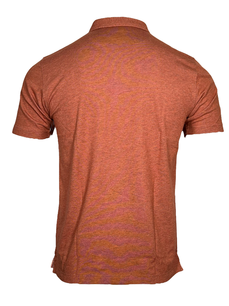 Button Down Men s Tech Polo Burnt Orange Heather US XXL