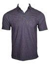 BUTTON DOWN MEN'S TECH POLO - EGGPLANT HEATHER