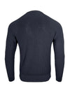 FIORONI COTTON/SILK CREW NECK SWEATER - NAVY