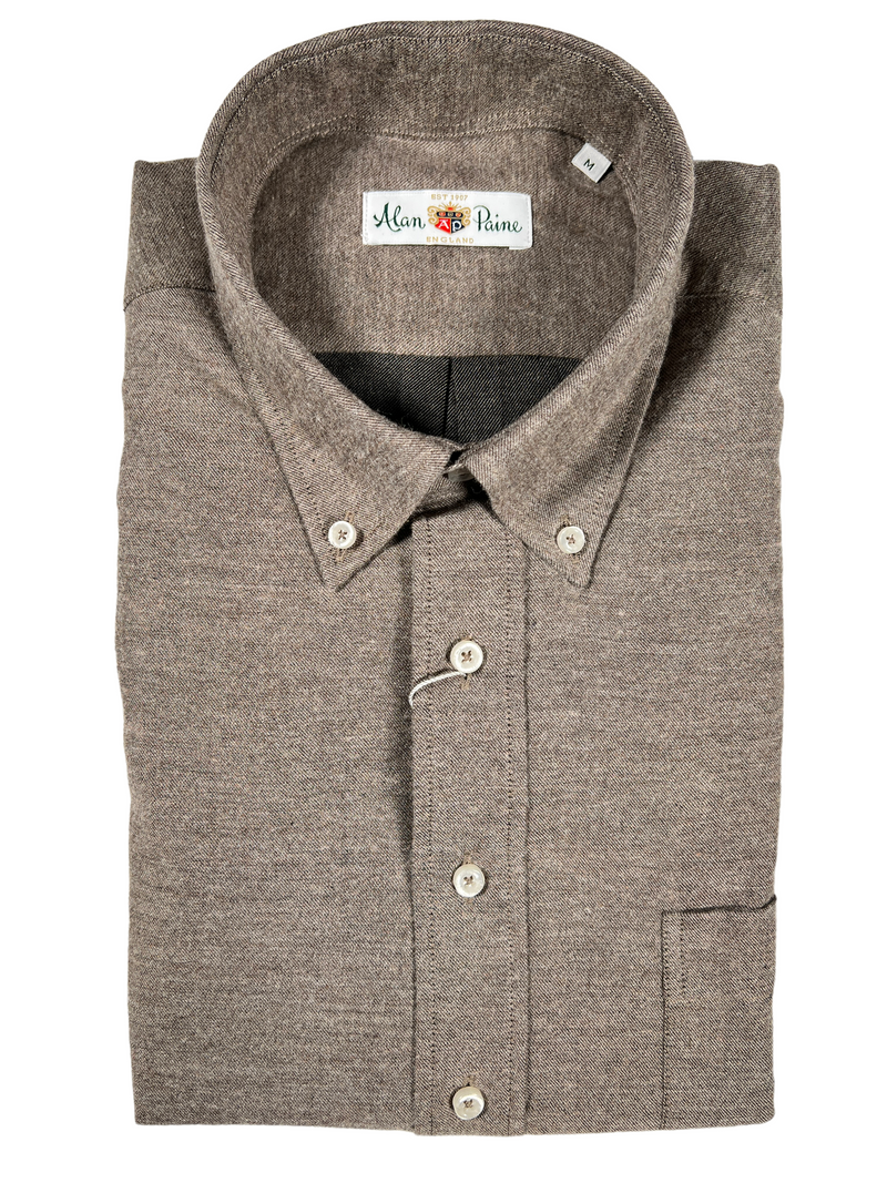 ALAN PAINE LS CLASSIC FIT SHIRT - SOLID TAUPE