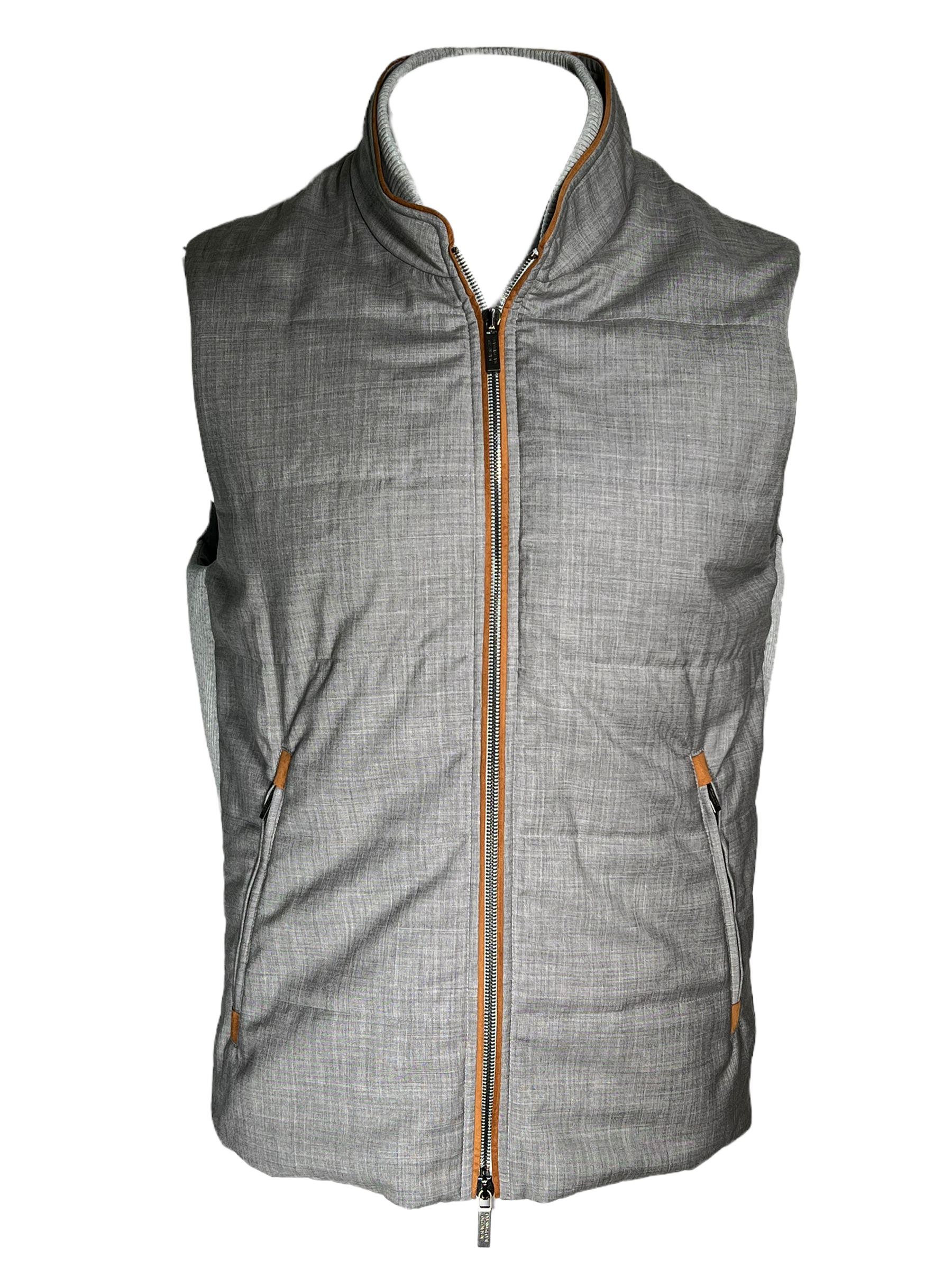 MAURIZIO BALDASSARI WOOL ACTIVE VEST - LIGHT GREY