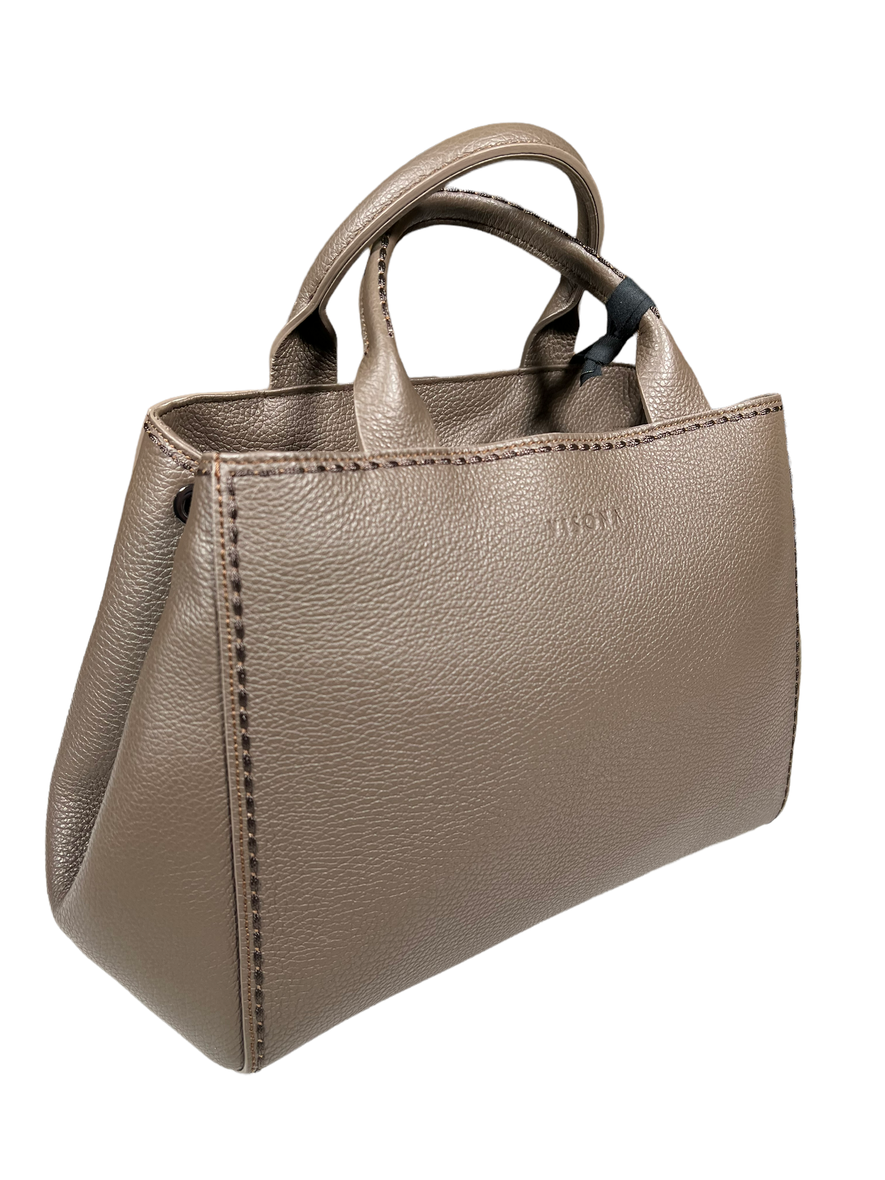 VISONA MATILDE HANDLE BAG - WENGE
