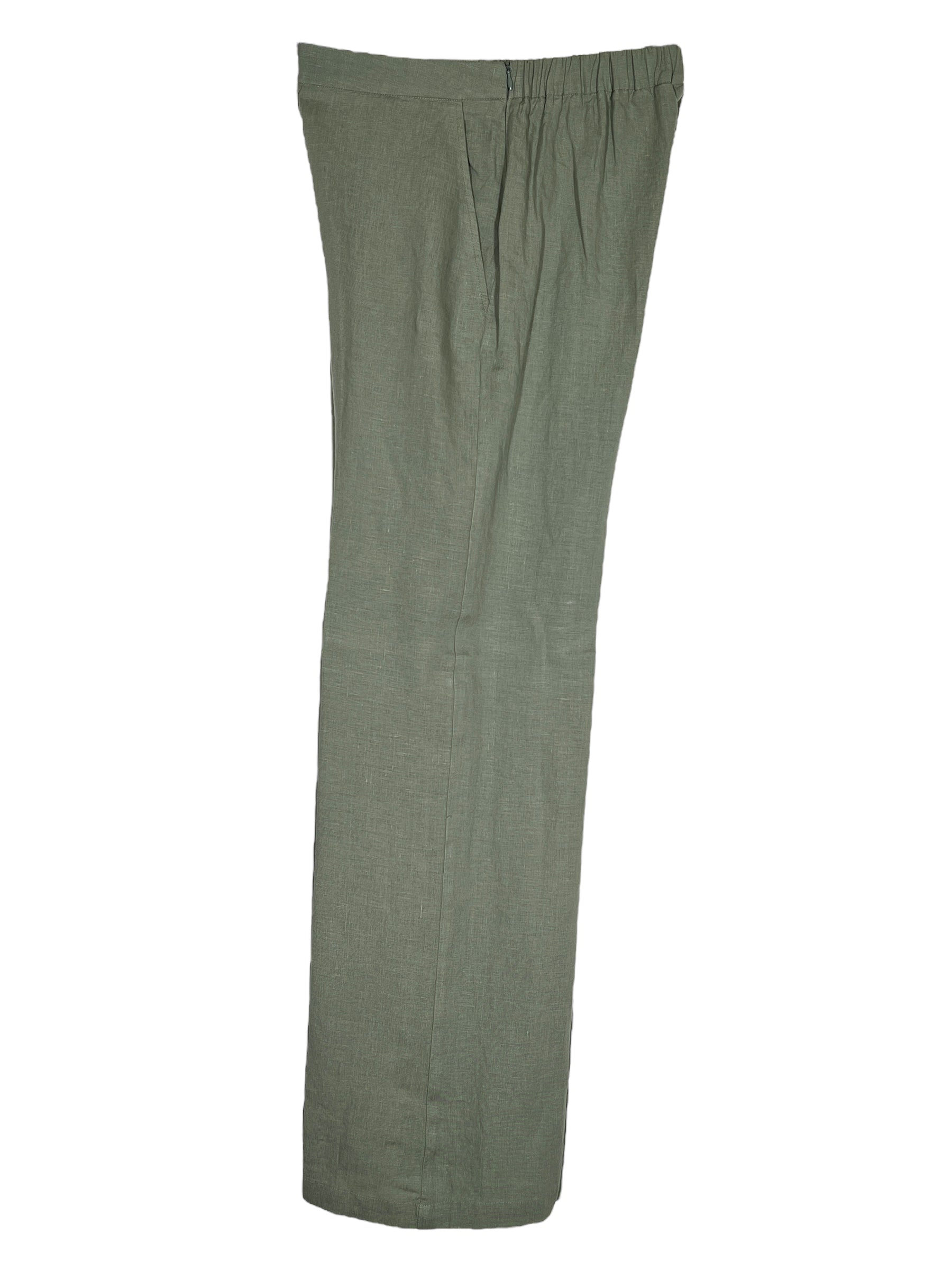 ROSSO 35 SOLID LINEN PANT - SAGE GREEN