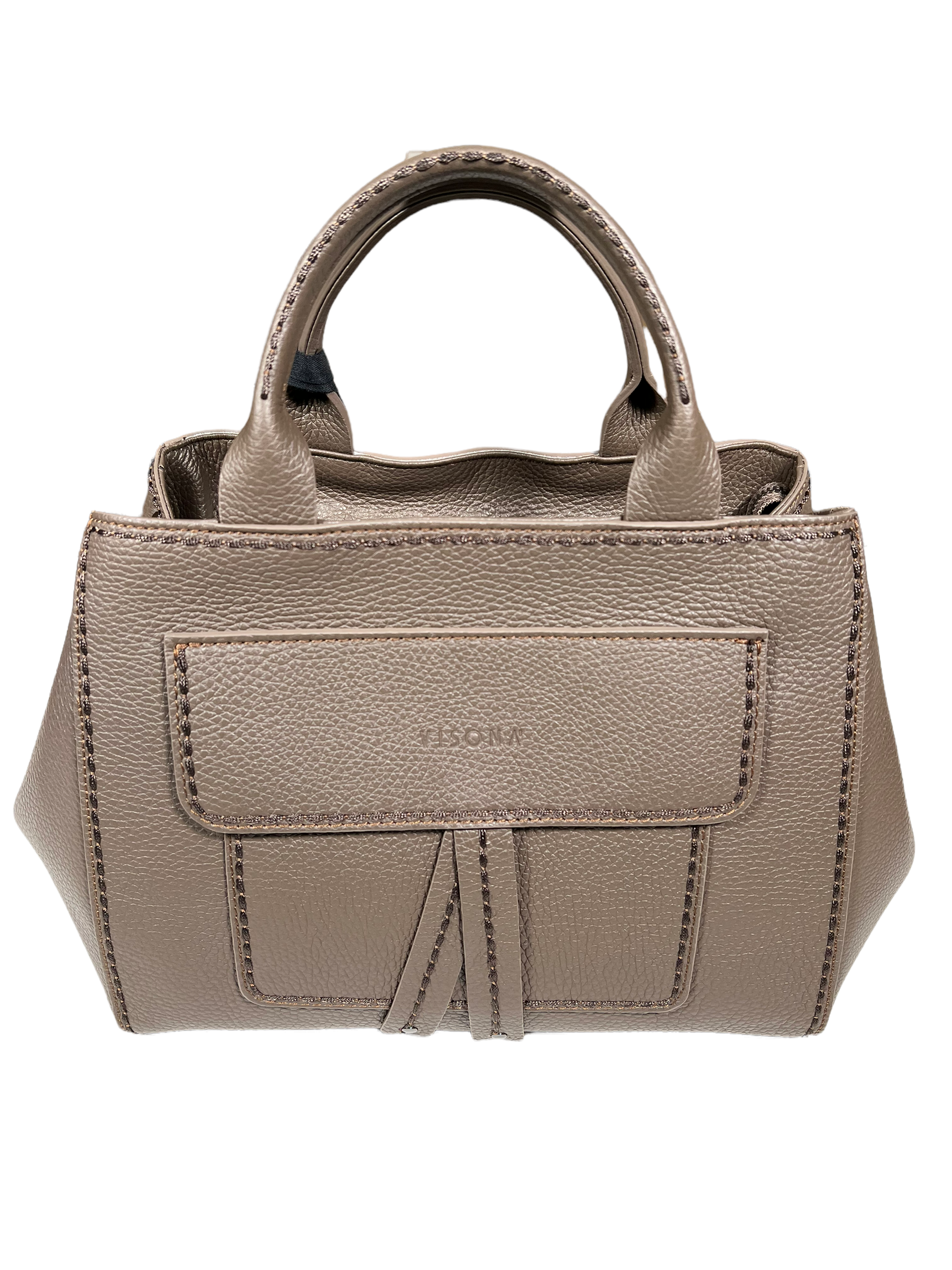 VISONA MATILDE HANDLE BAG - WENGE