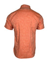 GMF 965 MEN'S LINEN BLEND SHORT-SLEEVE SPORT SHIRT - ORANGE