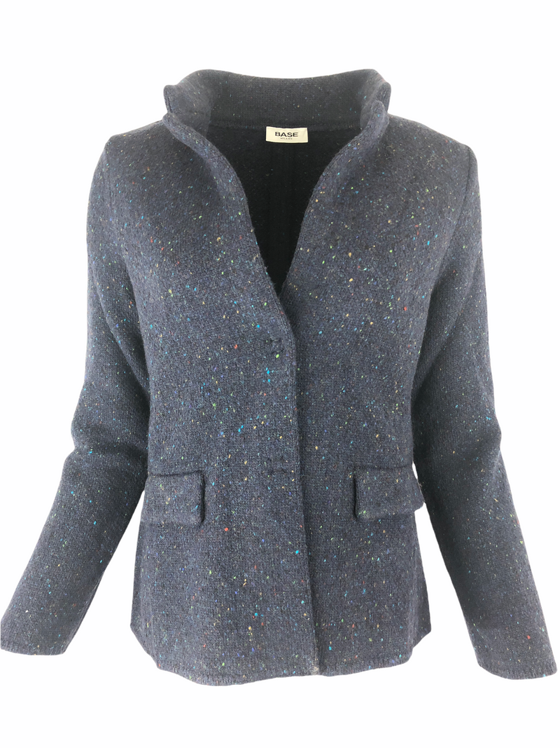 BASE MILANO WOOL JACKET - NAVY