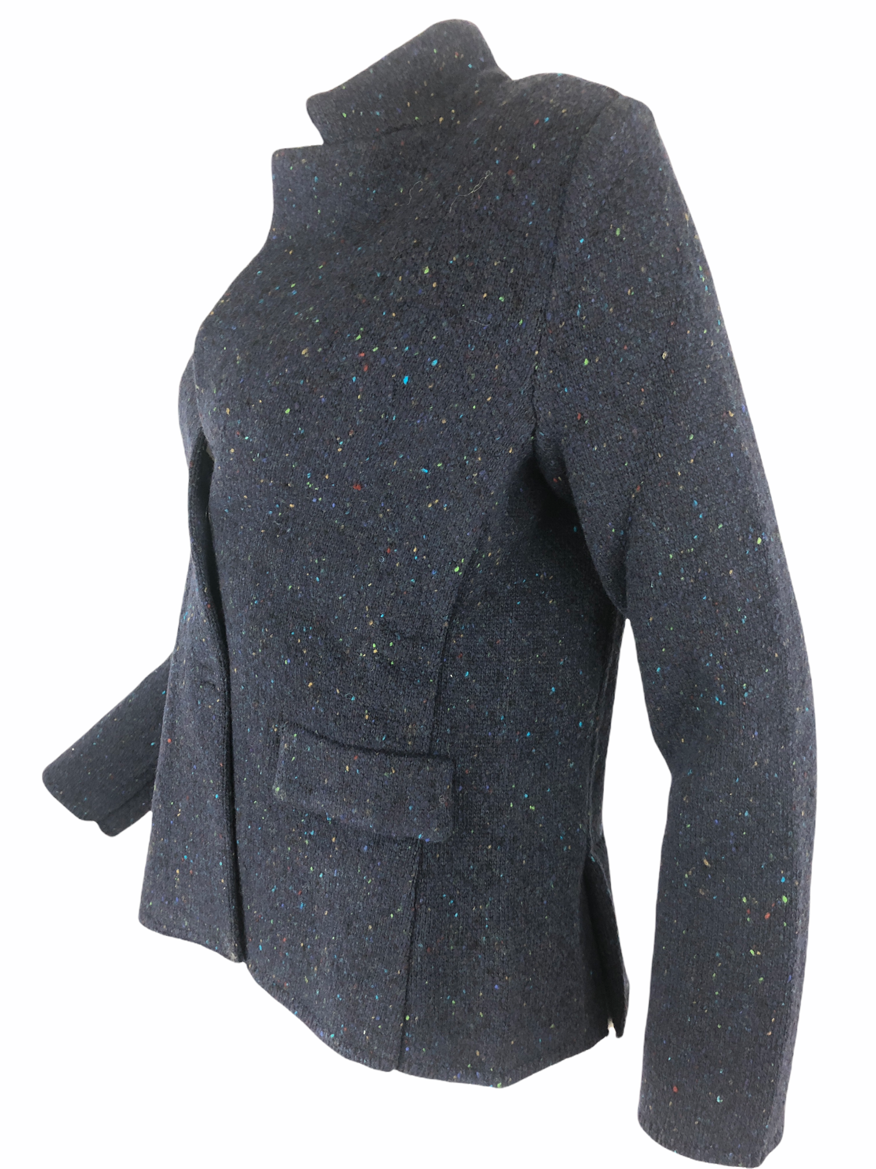 BASE MILANO WOOL JACKET - NAVY