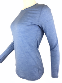 BASE MILANO WOOL CREW NECK SHIRT - BLUE