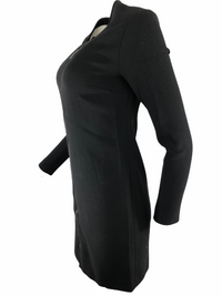 ANTONELLI FIRENZE LONG SLEEVE ZIPPER DRESS - BLACK