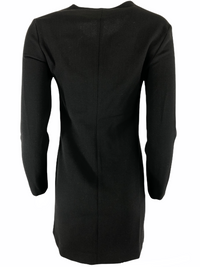 ANTONELLI FIRENZE LONG SLEEVE ZIPPER DRESS - BLACK