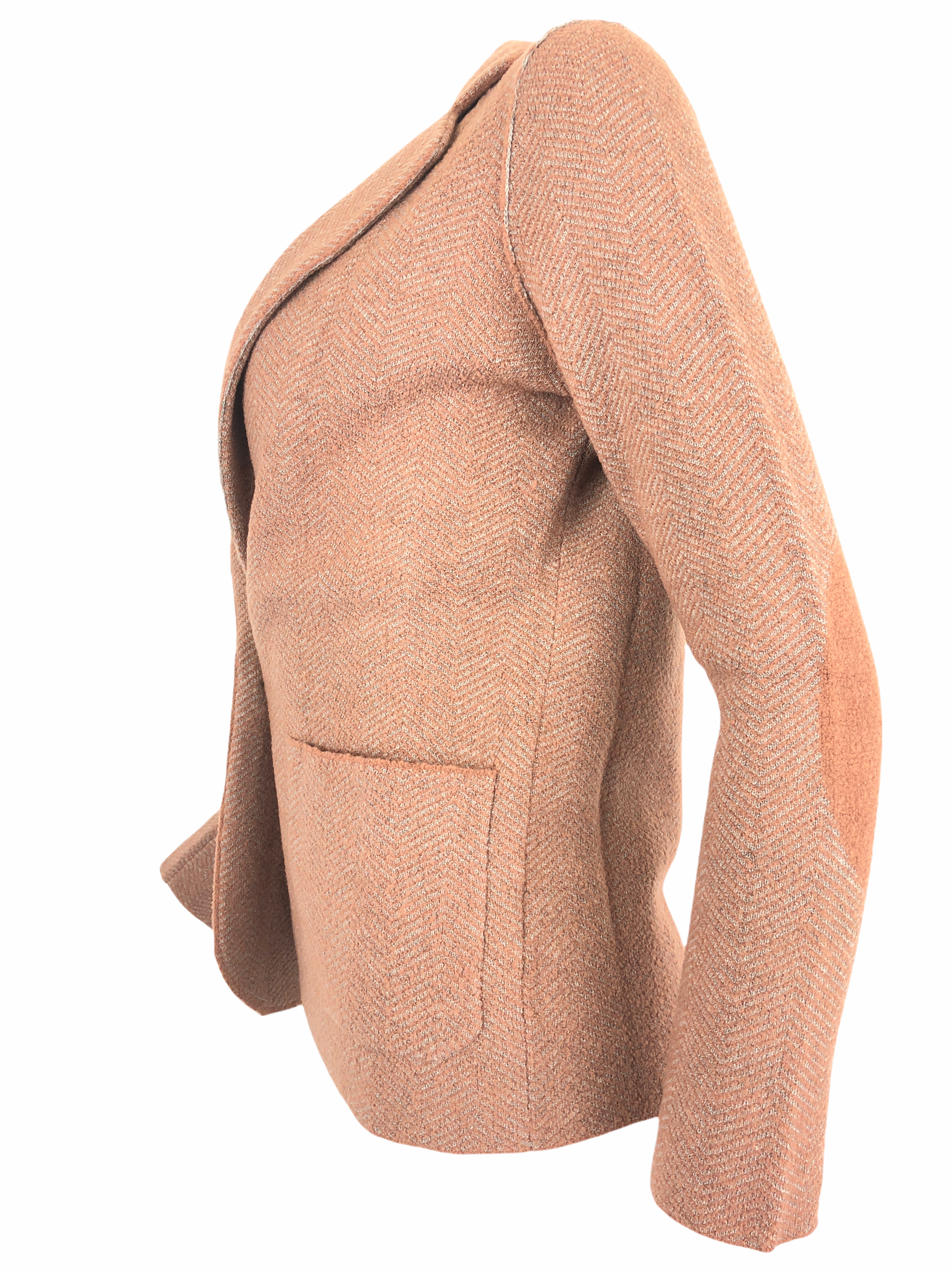 TONET WOOL HERRINGBONE JACKET - RUST