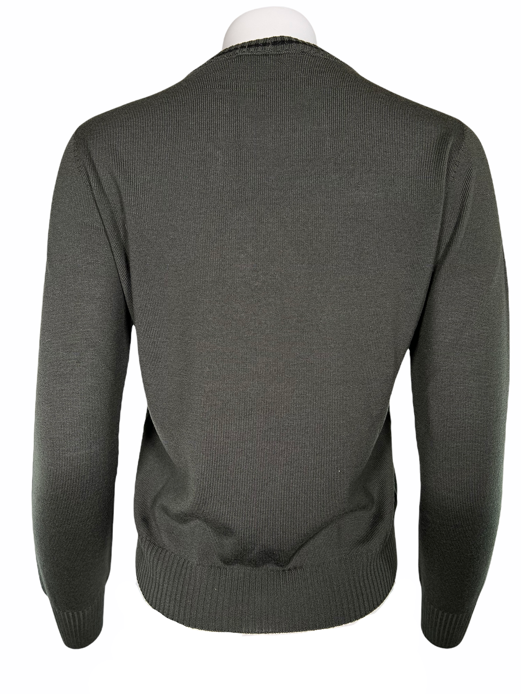 D.EXTERIOR PLAID CREW SWEATER - FOREST