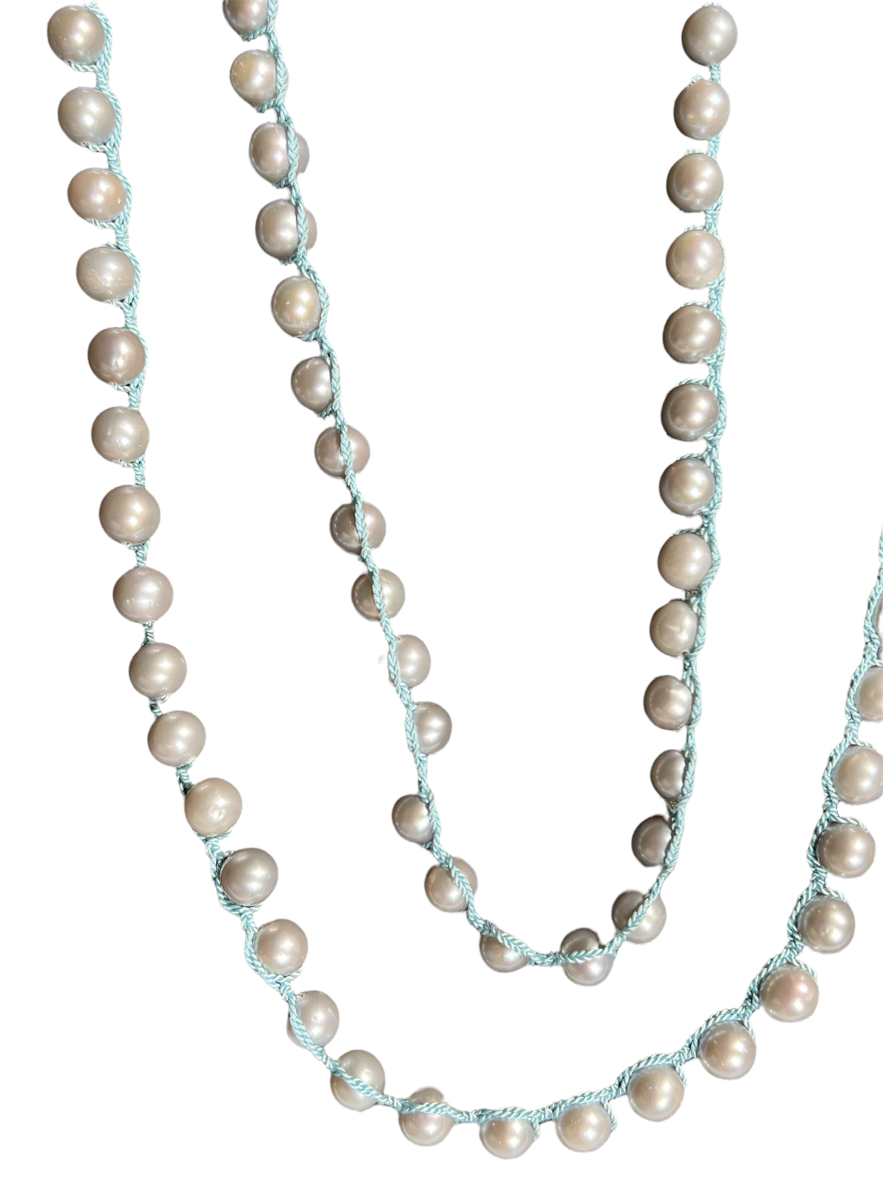 Blue sales grey pearls