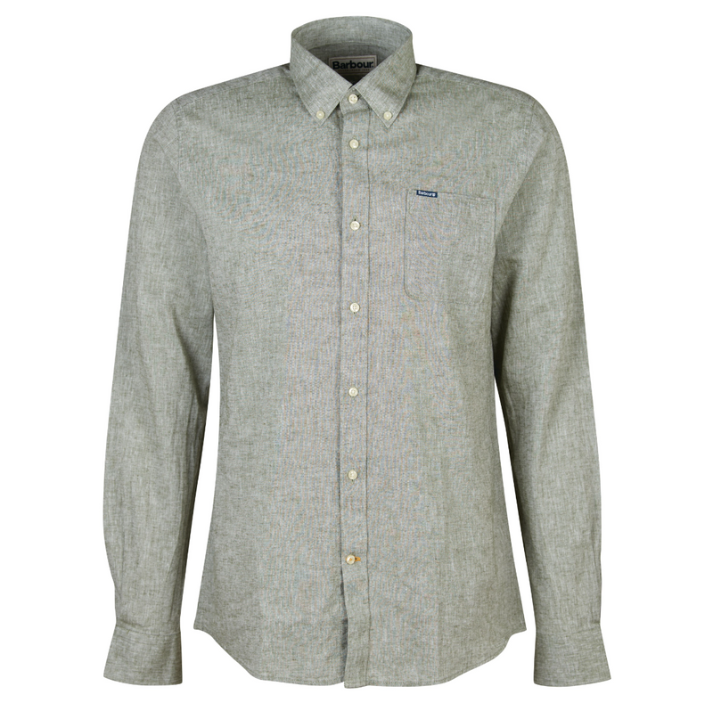 BARBOUR NELSON TAILORED SHIRT - BLEACHED OLIVE