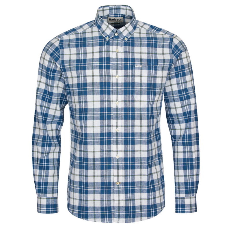 BARBOUR THORPE TAILORED SHIRT - MID BLUE