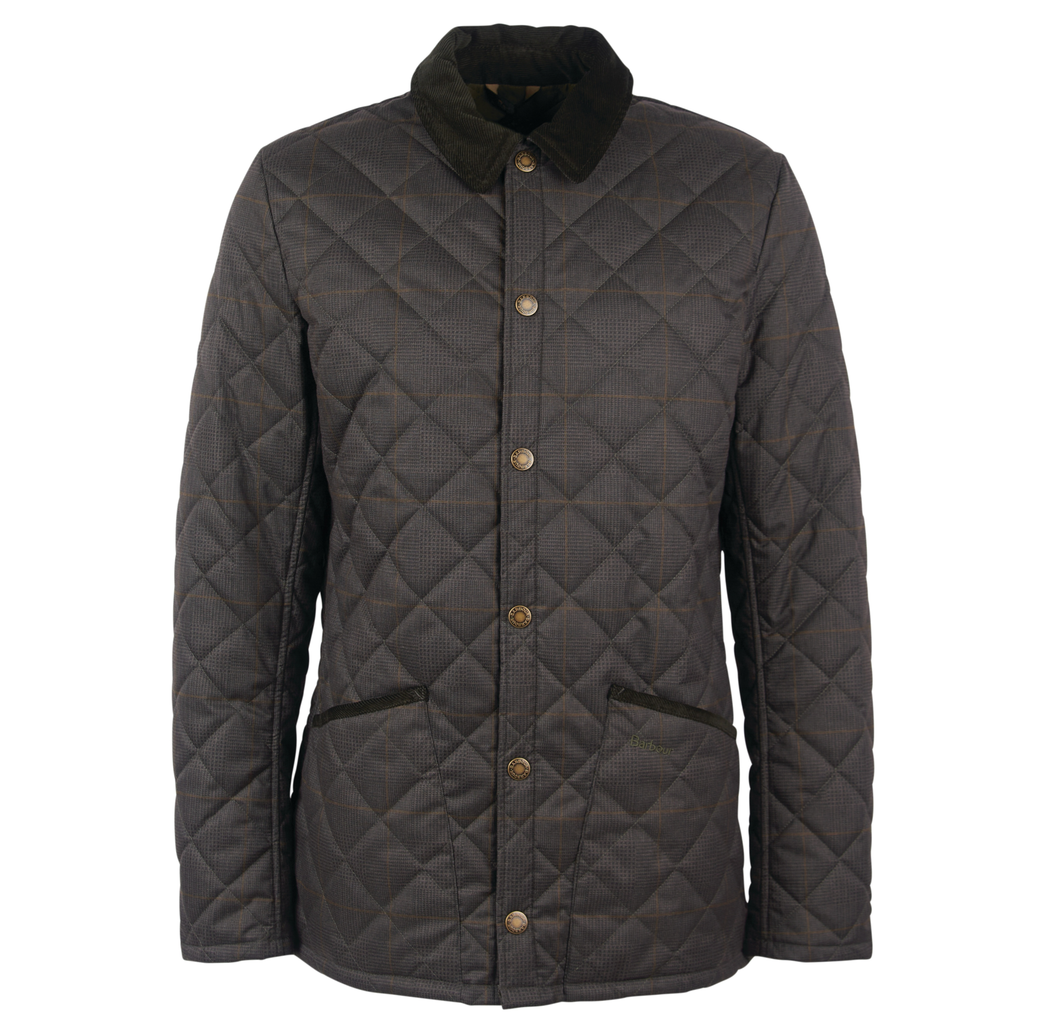 BARBOUR CHECKED HERITAGE LIDDESDALE MEN'S QUILTED JACKET - OLIVE