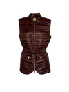 VIOLANTI QUILTED VEST - MOCHA BROWN