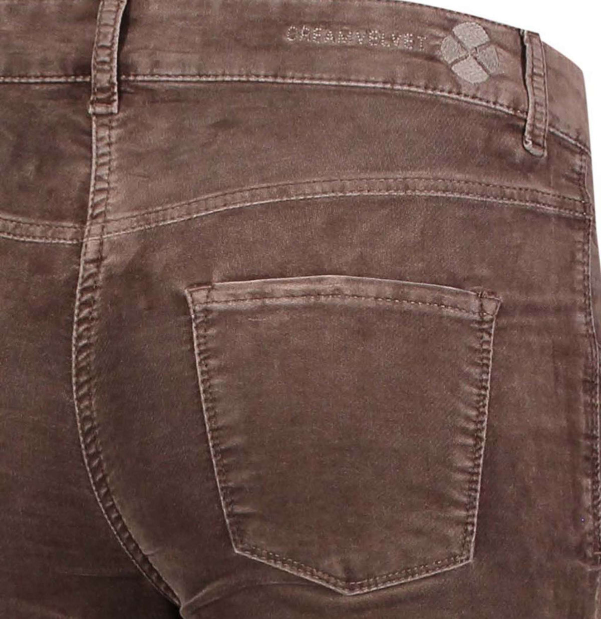 MAC WOMEN'S VELVET PANT - BROWN