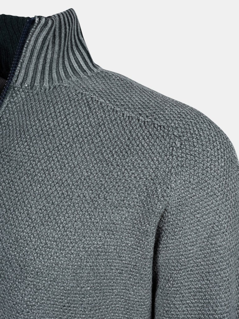 FLY3 REVERSIBLE 1/4 ZIP SWEATER - OLIVE
