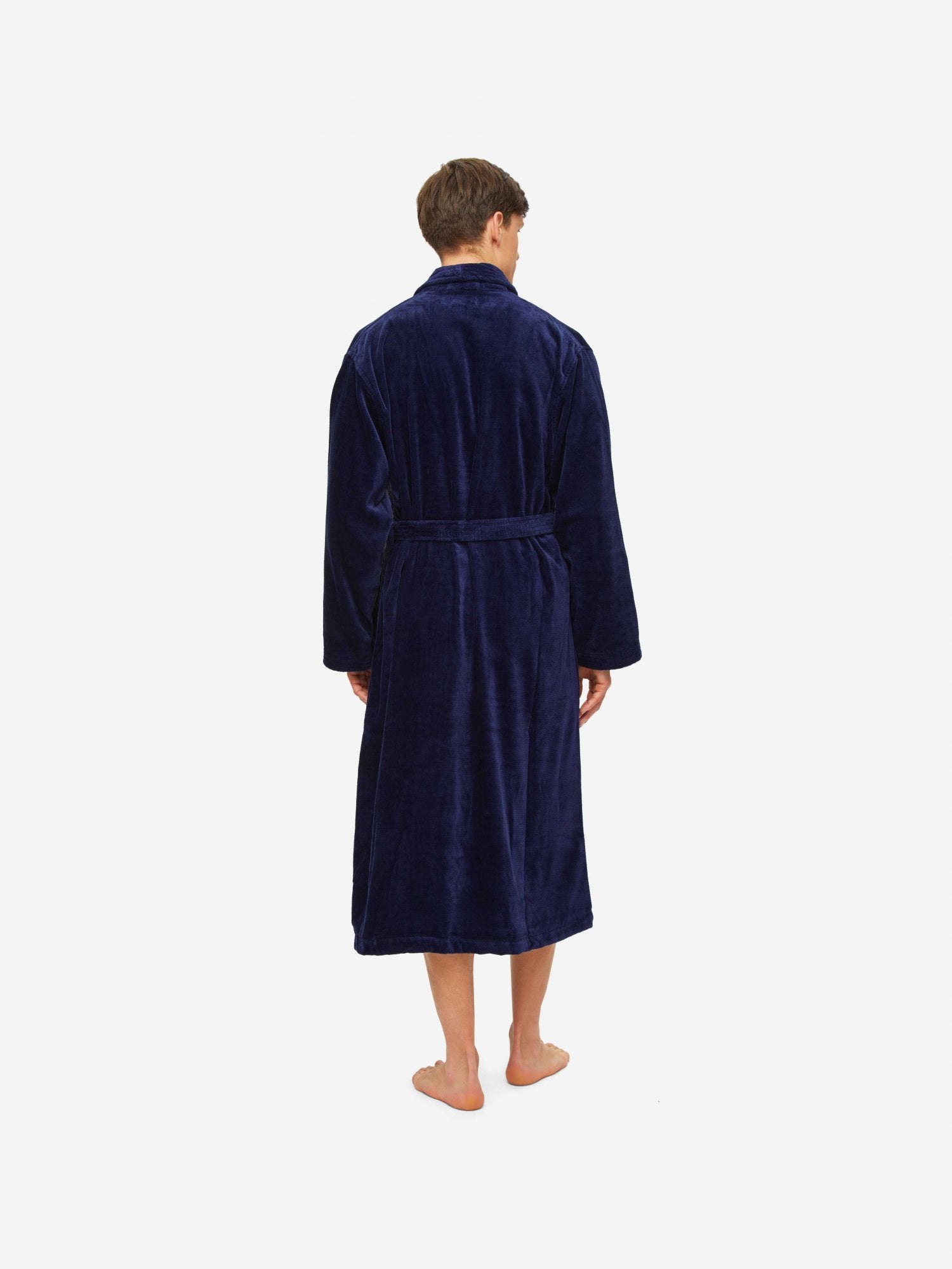 DEREK ROSE MEN'S ROBE - TRITON 10 NAVY