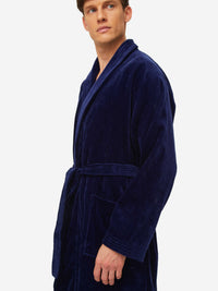 DEREK ROSE MEN'S ROBE - TRITON 10 NAVY