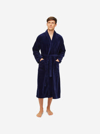 DEREK ROSE MEN'S ROBE - TRITON 10 NAVY
