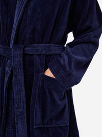 DEREK ROSE MEN'S ROBE - TRITON 10 NAVY