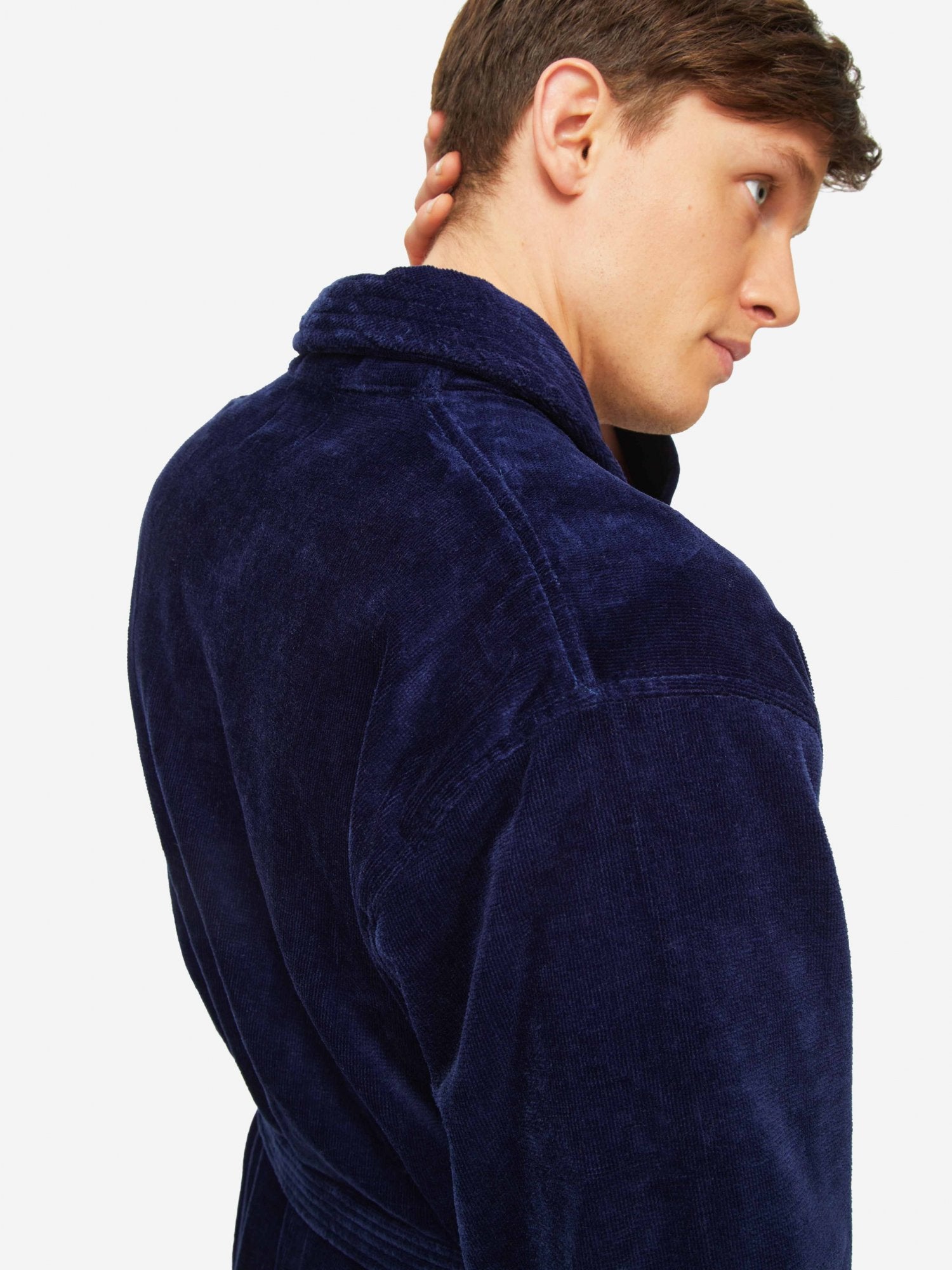 DEREK ROSE MEN'S ROBE - TRITON 10 NAVY