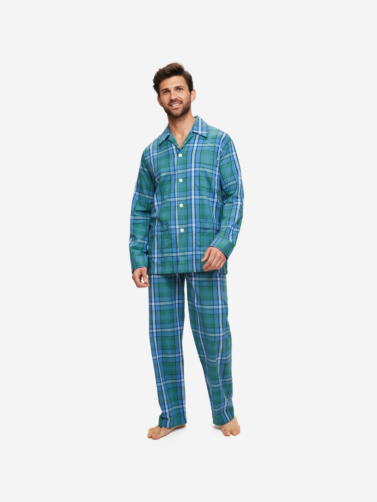 DEREK ROSE RANGA 43 MEN'S PAJAMA SET - TEAL