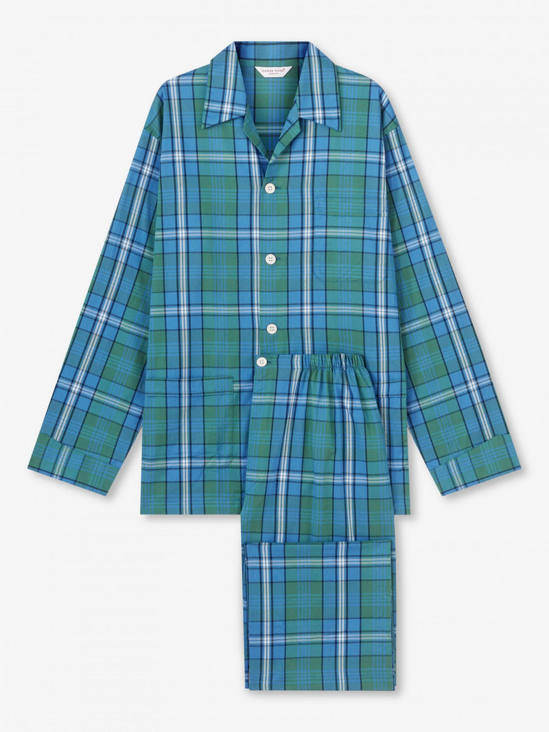 DEREK ROSE RANGA 43 MEN'S PAJAMA SET - TEAL