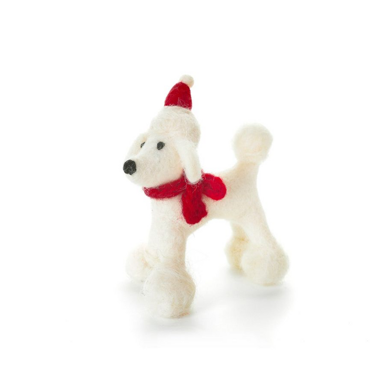 AMICA FELT POODLE IN HAT & SCARF