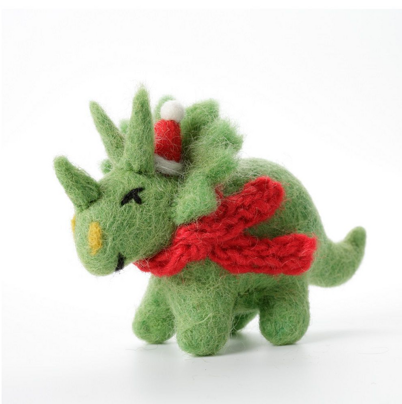 AMICA FELT TRICERATOPS IN HAT & SCARF