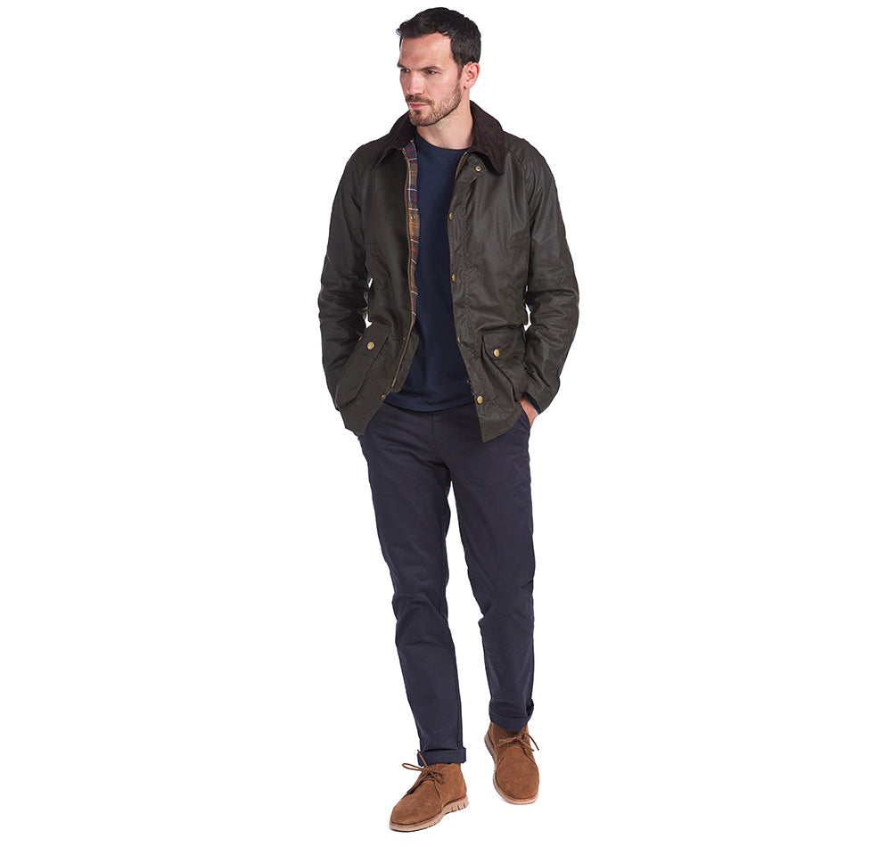 BARBOUR ASHBY WAX JACKET - OLIVE
